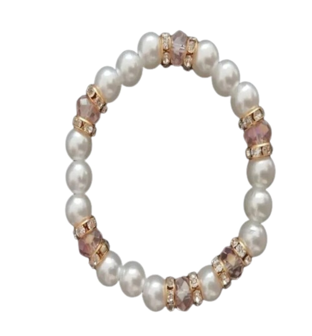 Kitcheniva Adjustable White Pearl Bracelet
