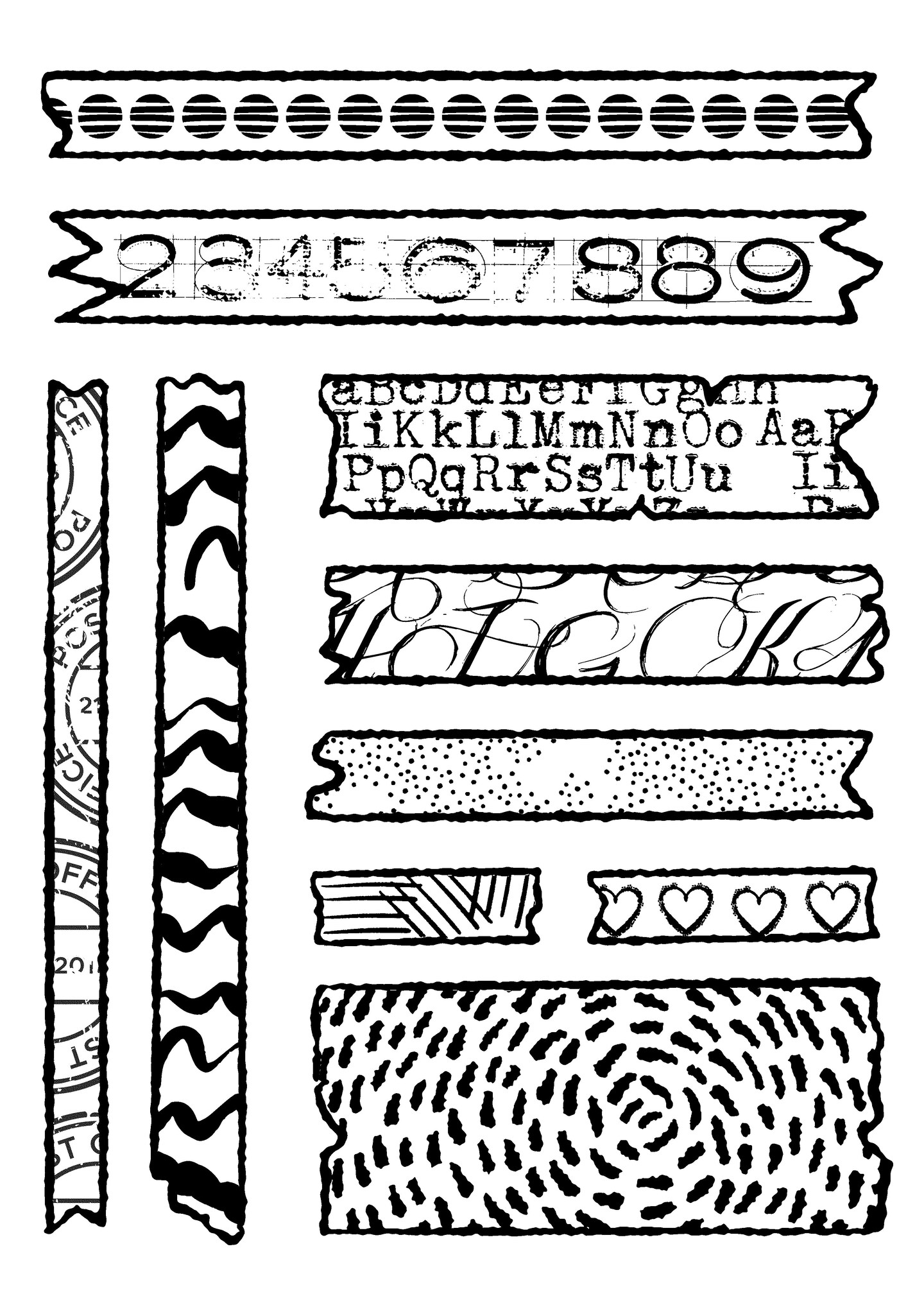Woodware Craft Collection Woodware Clear Singles Scrap Washi 4 in x 6 in Stamp