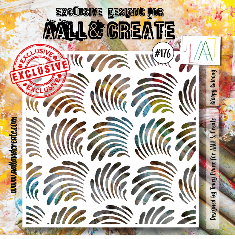 AALL and Create  6&#x22;x6&#x22; Stencil - #176 - Bloopy Galoopy