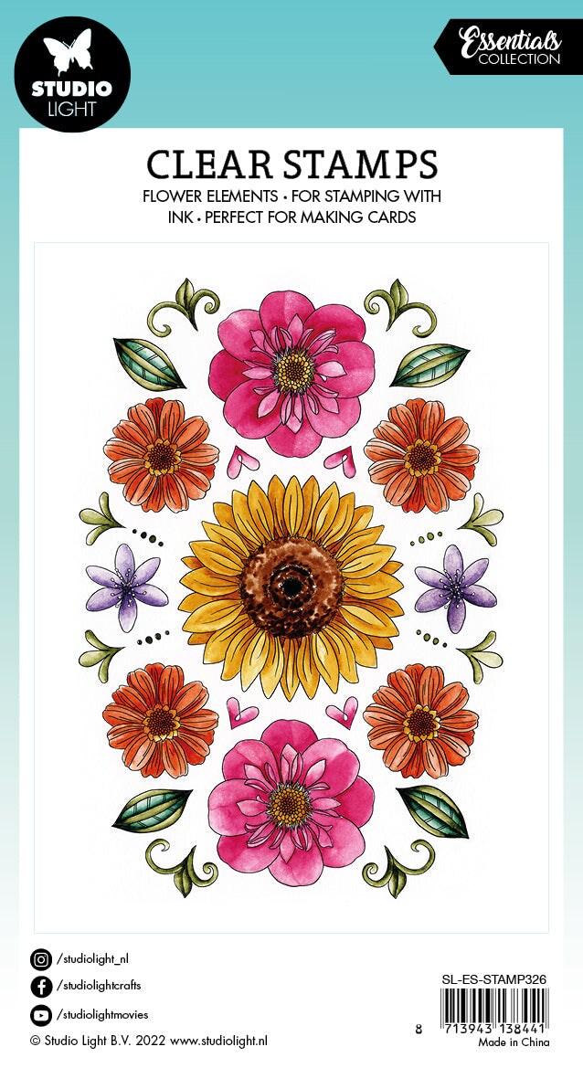 Studio Light SL Clear Stamp Blooming Dream Essentials 148x105x3mm 13 PC ...