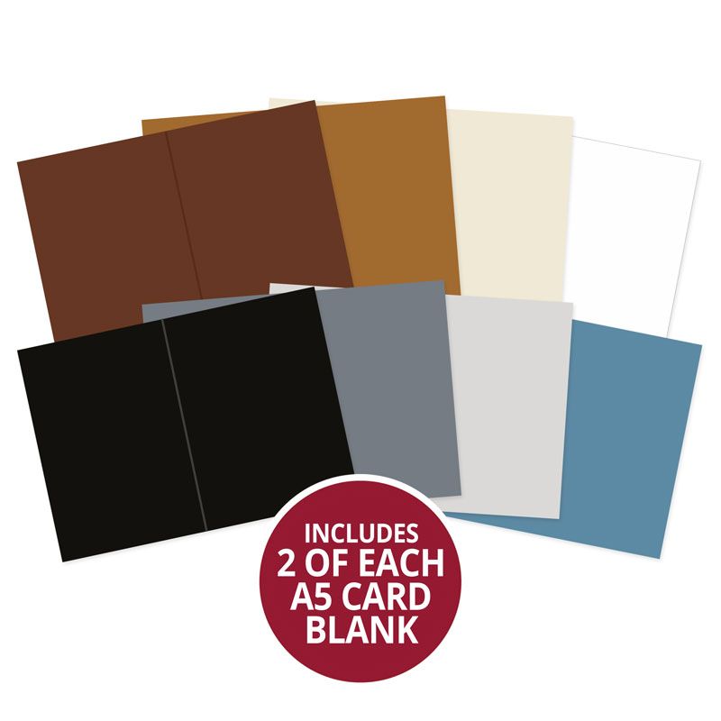 Hunkydory Crafts Adorable Scorable Pre-Scored Card Blanks - A5 Neutrals Selection