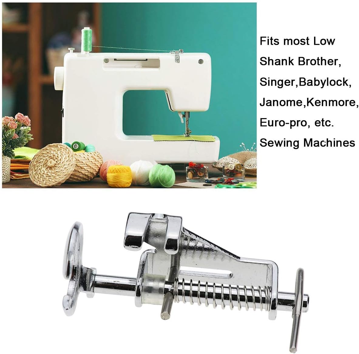 Metal Open Toe Free Motion Quilting Embroidery Presser Foot for Brother Singer JANOME Domestic Sewing Machines