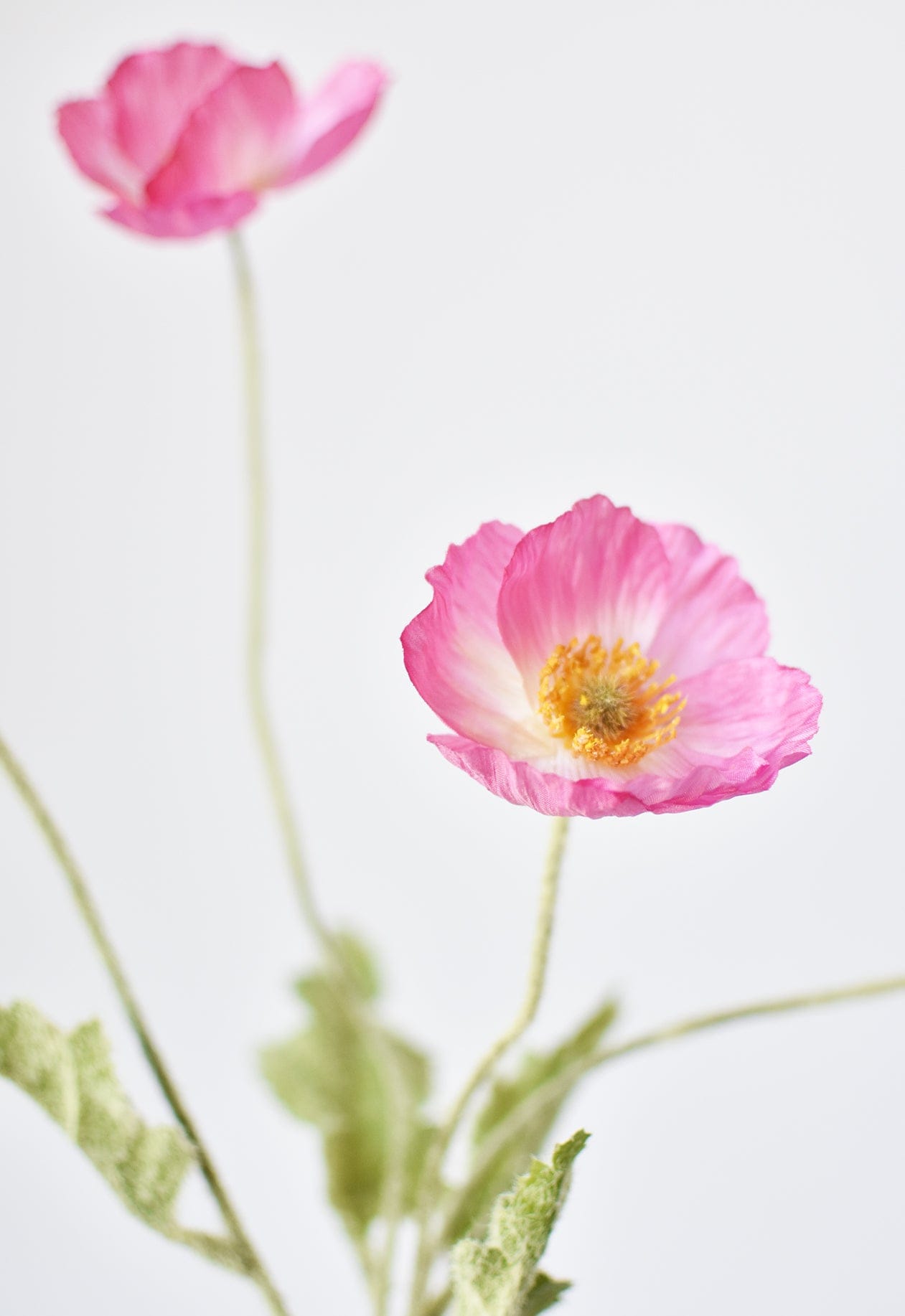 24&#x22; Faux Pink Poppy Stem