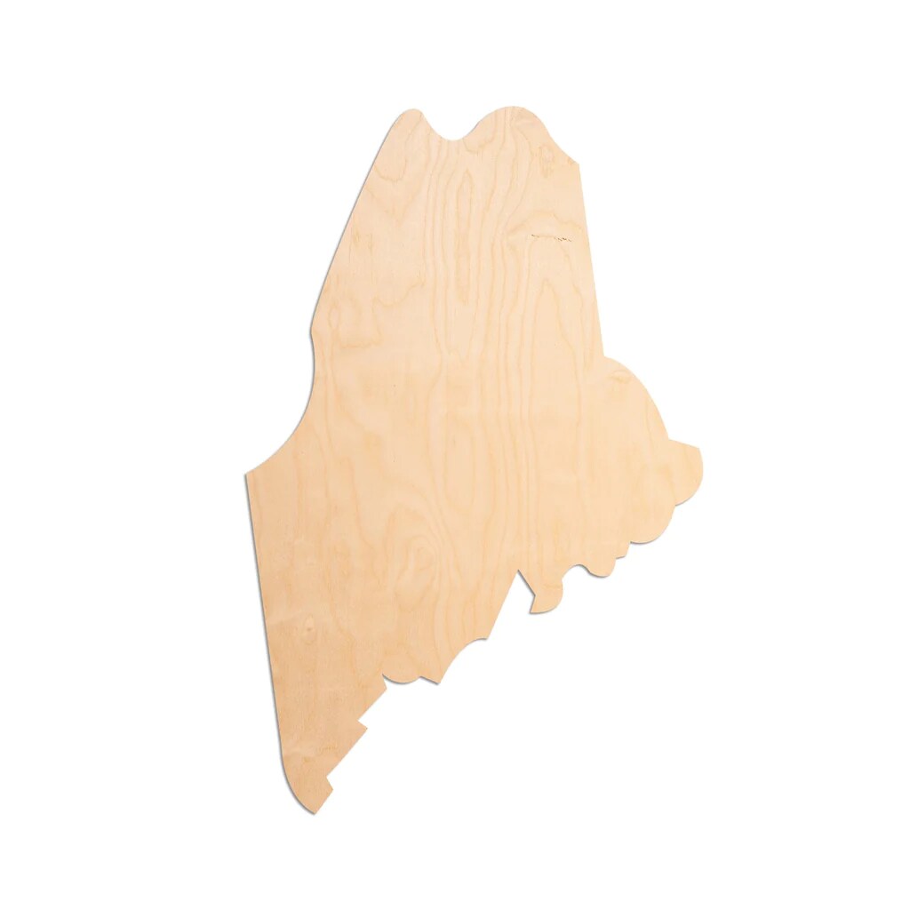 Unfinished Wood State - Maine