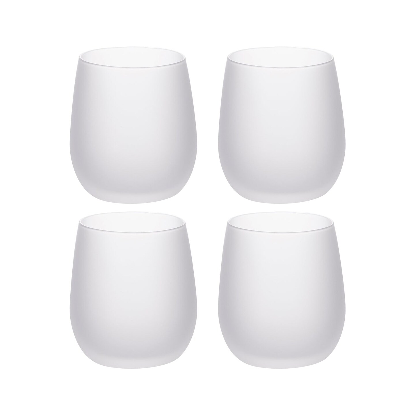 Craft Express 4 Pack of 10 oz. Sublimation Stemless Frosted Glasses