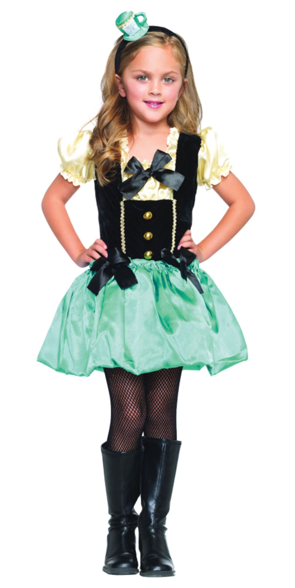 The Costume Center Green and Black Tea Party Princess Girl Child Halloween Costume - Large