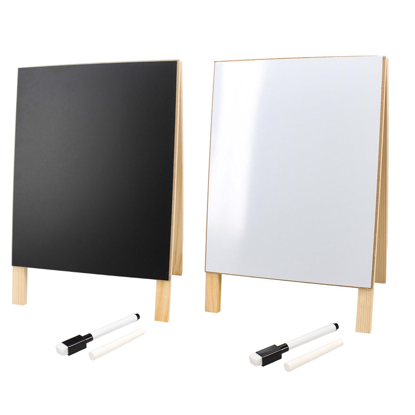 Leisure Arts Dry Erase & Chalkboard Easel, 8"x12", Chalkboard Easel, A Frame Chalkboard Sign, Whiteboard Easel for Classroom, Teacher Easel, White Board Easel, Easel Chalk Board