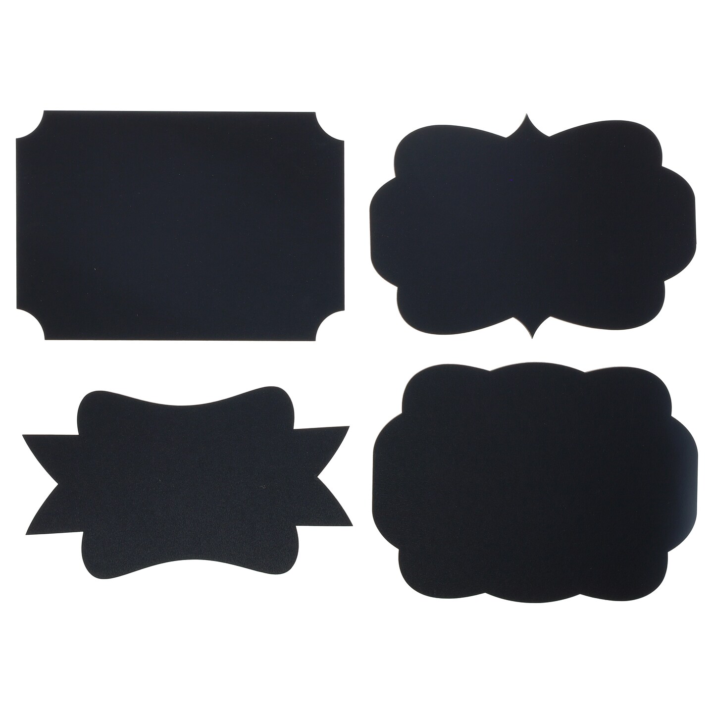 Hampton Art - Crate D&#xFFFD;cor, Chalkboard 5&#x22;x3.5&#x22;, 4pc, Unfinished Wood Cutouts, Wood Cutouts for Crafts, Wood Shapes for Crafts, Wood Cut Outs, Wooden Painting Crafts