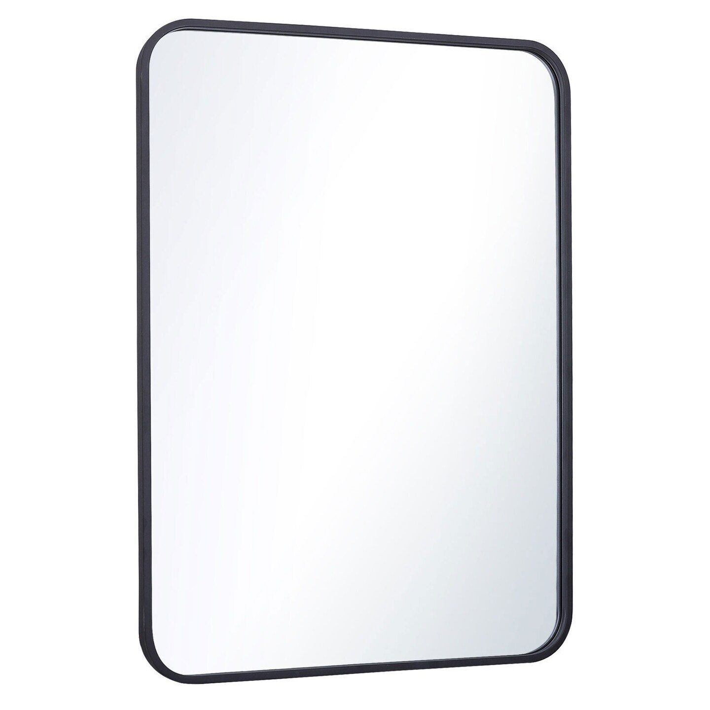 30in Black Metal Frame Bathroom Vanity Wall Mirror