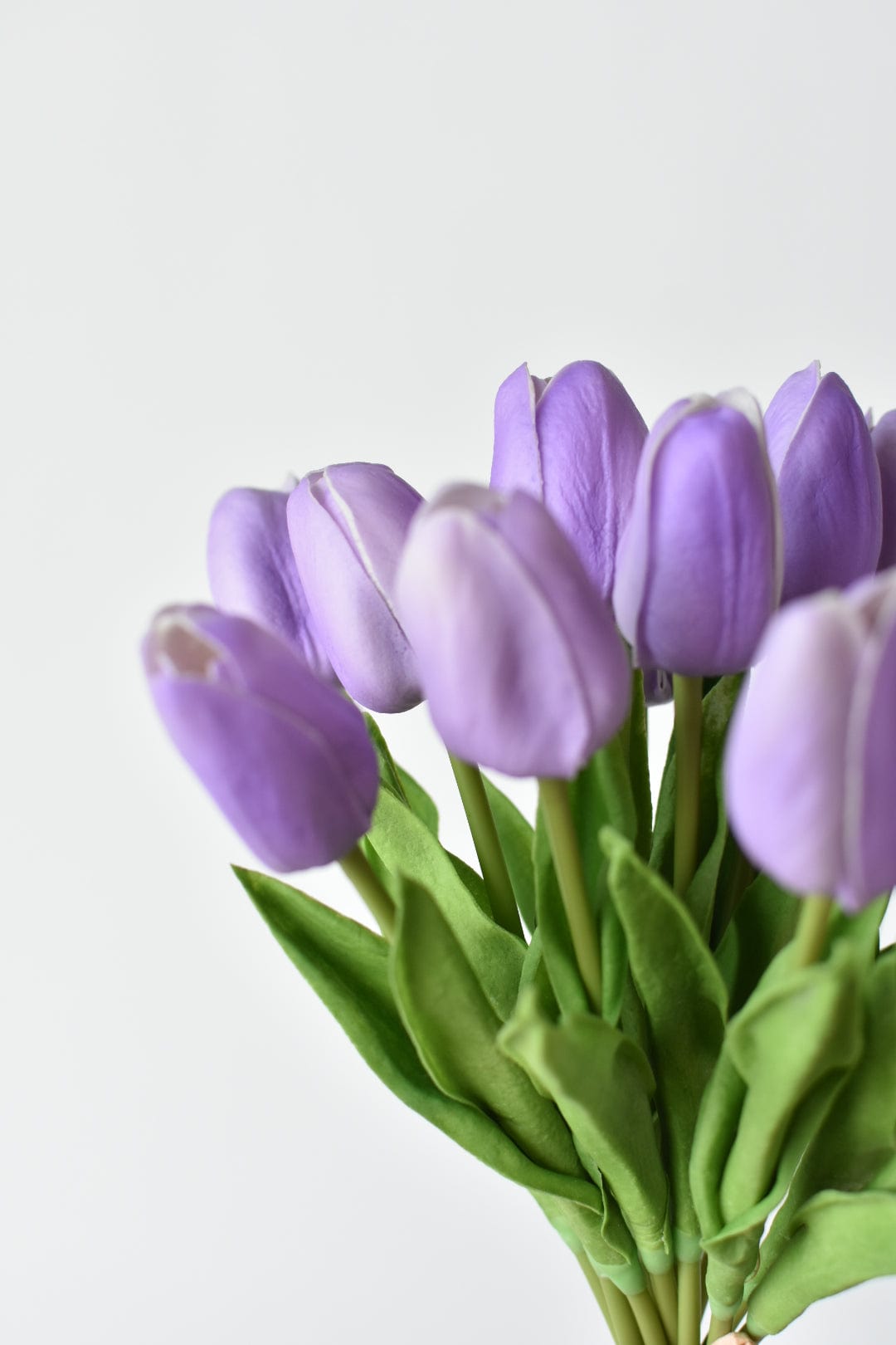 13.5&#x22; Faux Real Touch Light Purple Tulip Bundle : 12 Stems