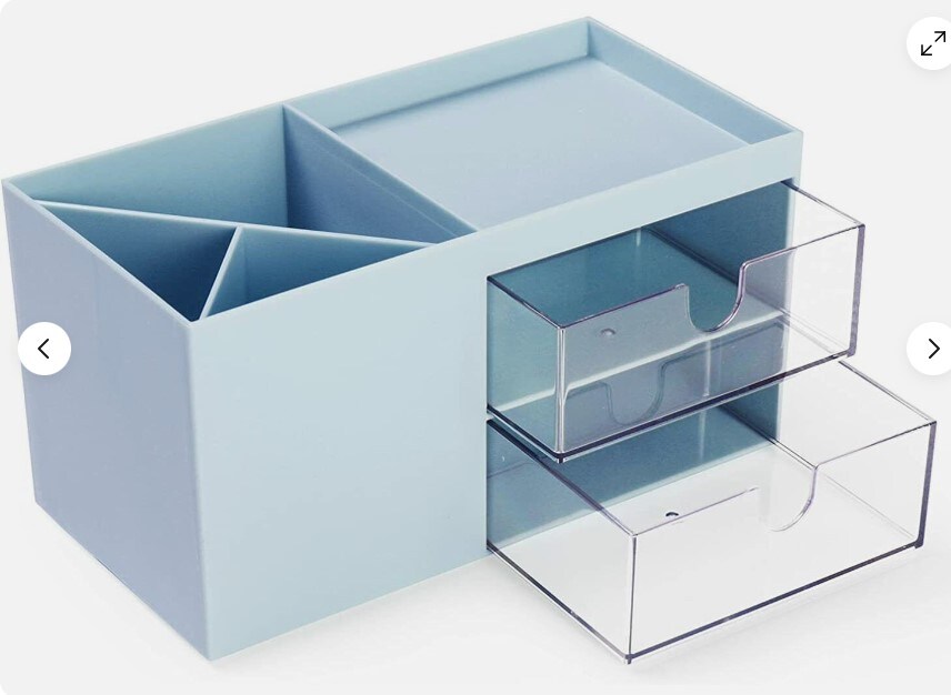 Plastic Desk Organizer with Pen Holder