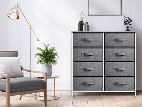 Sorbus Extra Wide Dresser Organizer With 8 Drawers - Large Storage Furniture for Bedroom, Hallway, Living Room, Nursery & Closet