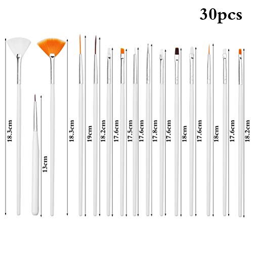 30 PCS Cake Painting Brushes, Cake Decorating Brushes Food Paint Brush Fondant Sugar DIY Tools Set Cake Decorating Tools Cookie Brushes Set Stocking Stuffers for Bakers