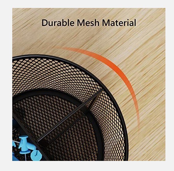 Desktop Pen Pencil Organizer Made of Metal Mesh