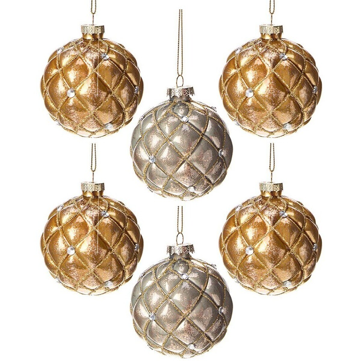 3 Inches Glossy Glass Ball Christmas Ornaments