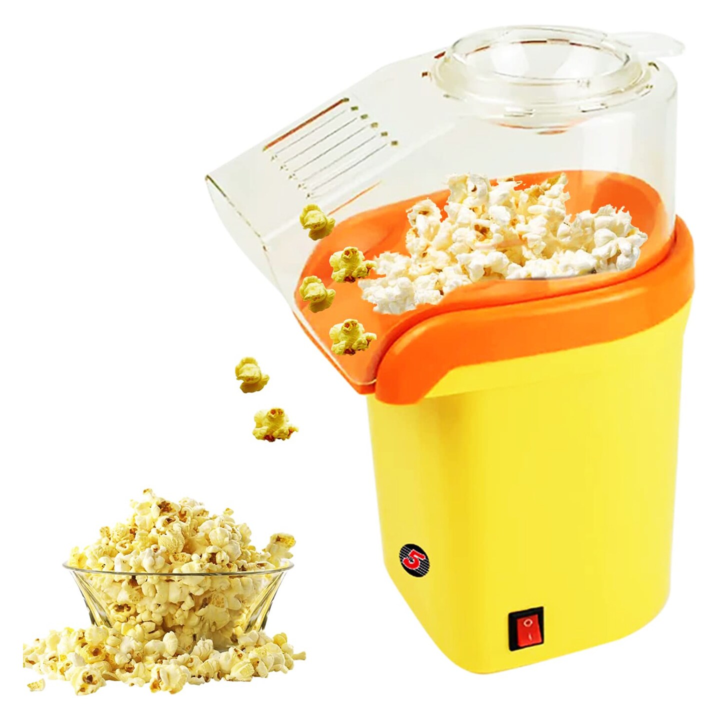 Popcorn Machine Hot Air Electric Popper Kernel Corn Maker Bpa Free No Oil