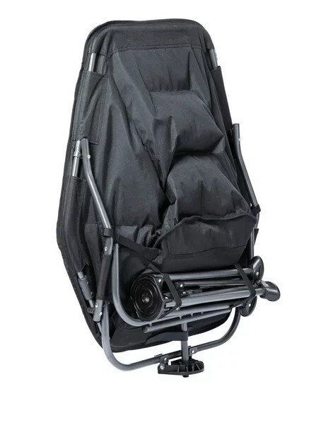 Black Fabric Hexagonal Swivel Steel Folding Chair