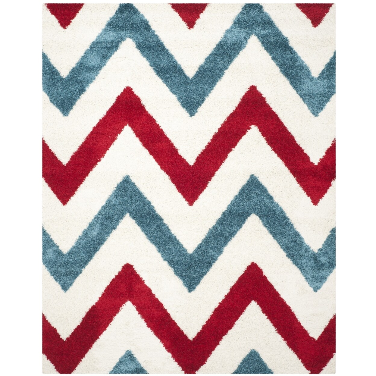 Safavieh Kids Shag Collection SGK564B Ivory / Red Rug Michaels