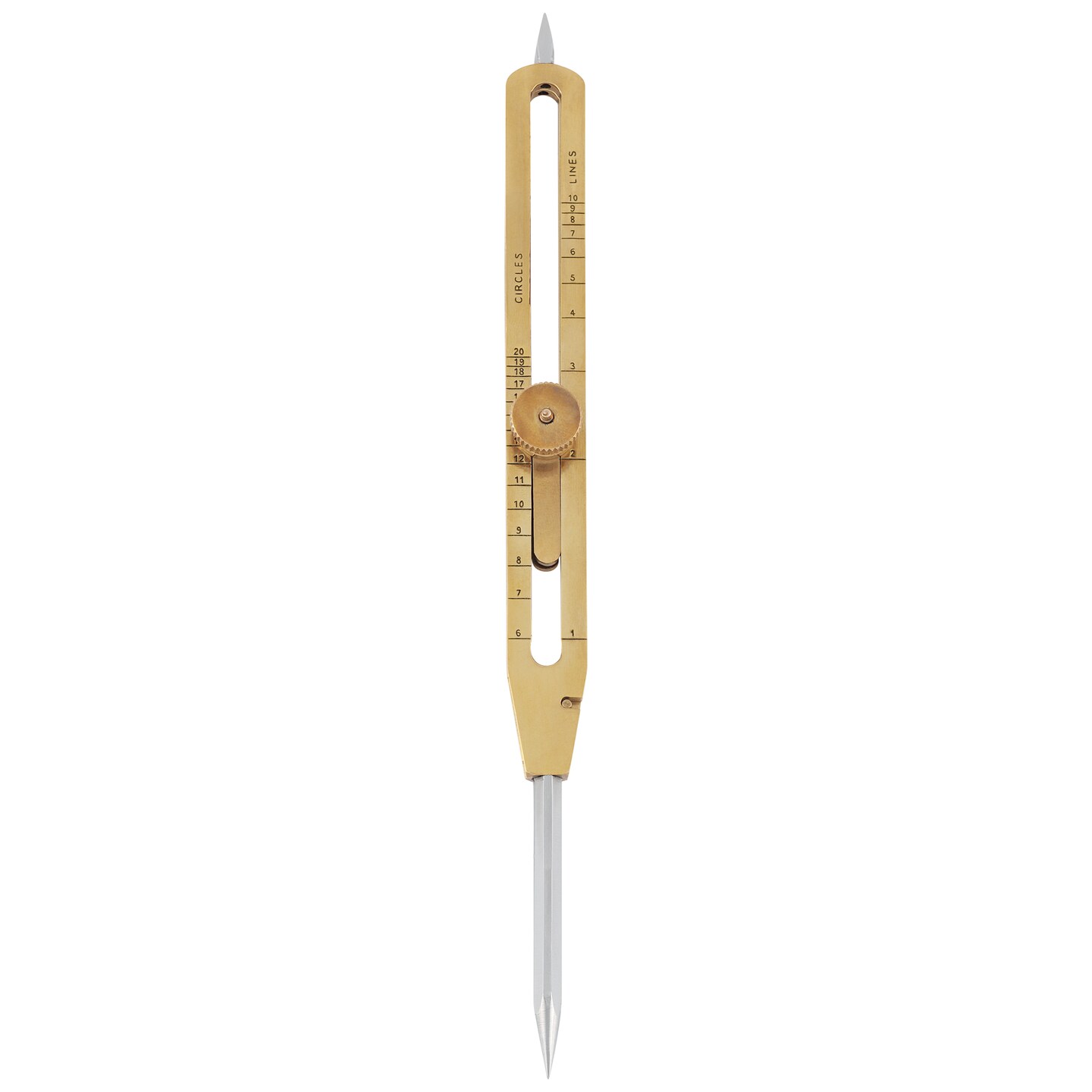 Acurit 9&#x22; Brass Proportional Divider - Solid Steel Points, Adjustable Legs, Graduated Measurement, Includes Carrying Case for Easy Transport and Store