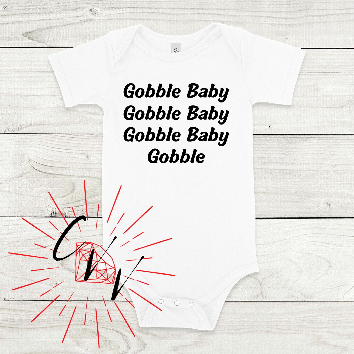 Gobble Baby Thanksgiving Baby Bodysuit Funny Baby One Piece