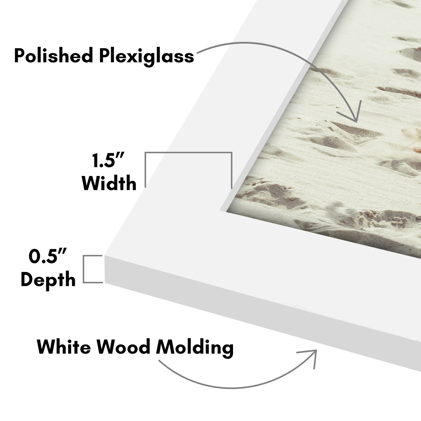 Americanflat Gallery Poster Frame - Wooden Picture Frame for Wall Art - Plexiglass Cover - Hanging Hardware for Horizontal or Vertical Display