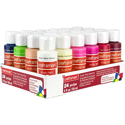 Craft Smart Acrylic Paint 24 Piece Set