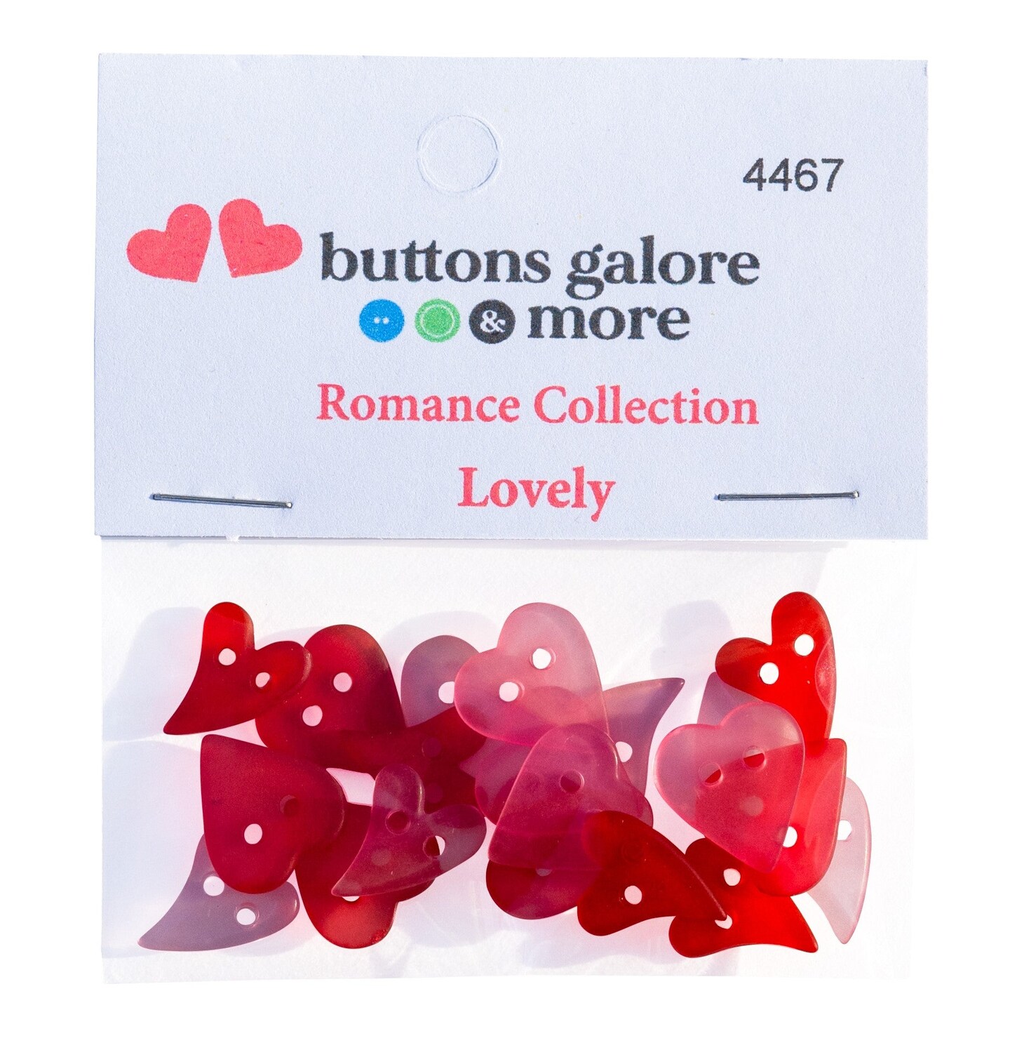 Buttons Galore and More Craft & Sewing Buttons - Quilt Hearts - 60