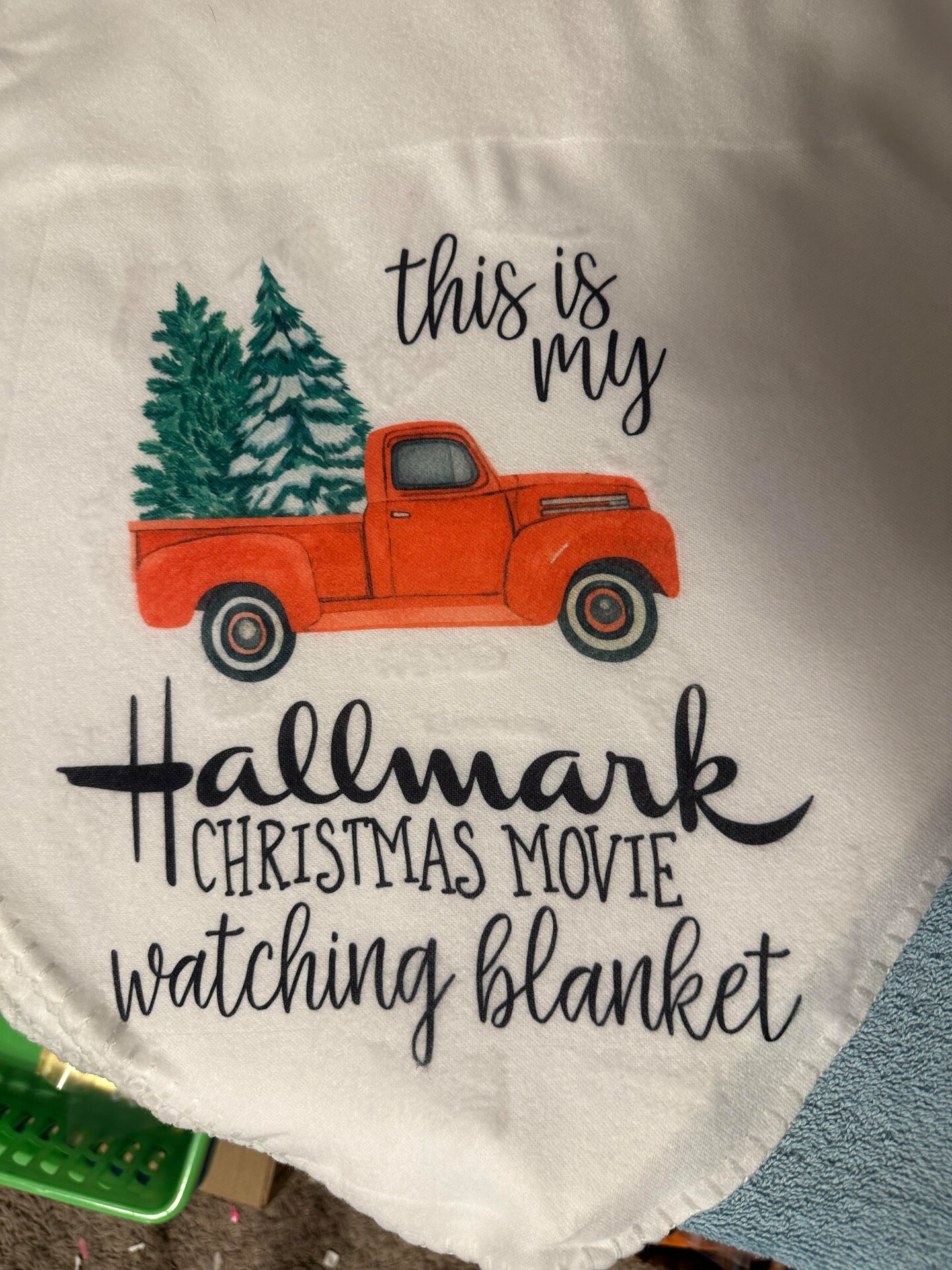 This is my Hallmark Christmas Movie Blanket Sublimation Blanket MakerPlace by Michaels