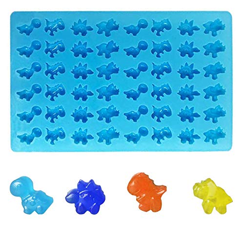 3 Pieces Silicone Chocolate Molds, Reusable Candy Baking Mold Ice Cube Trays Candies Making Supplies with 2 Droppers, Nonstick Silicone Gummy Molds Including Mini Dinosaur, Hearts, Bear Shape