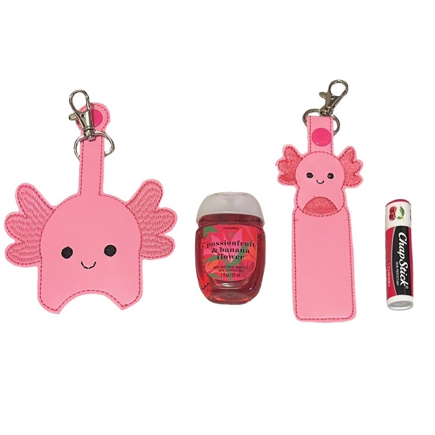 Axolotl Hand Sanitizer Holder and or Lip Balm Holder | MakerPlace