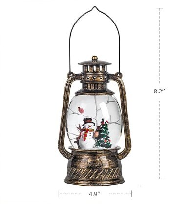 Snowball Lights Water Sparkling Snowman Christmas Tree Scene, Creative Retro Music Lanterns, Battery and USB-Powered Home Decorations, Children&#x27;s Christmas Decorations