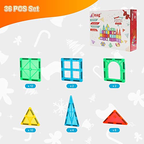 Magnetic Tiles Toys for Kids, Starter Set 3D Magnet Building Blocks Construction Playboards, STEM Learning Educational Toddlers Toy Gift for 3+ Year Old Boys and Girls