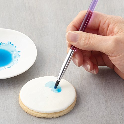 5-Piece Decorating Brush Set - Food Safe Decorating Brushes for Dusting Edible Glitter and Painting with Edible Color on Treats, Synthetic Bristles