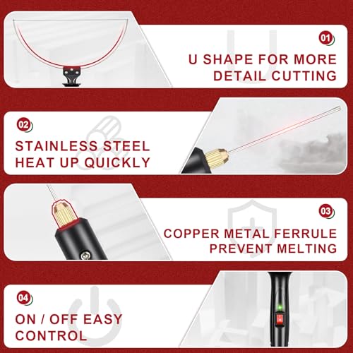 3 in 1 Foam Cutter Electric Cutting Machine Pen Tools Kit, 100-240V / 20W Styrofoam Cutting Pen with Electronic Voltage Transformer Adaptor