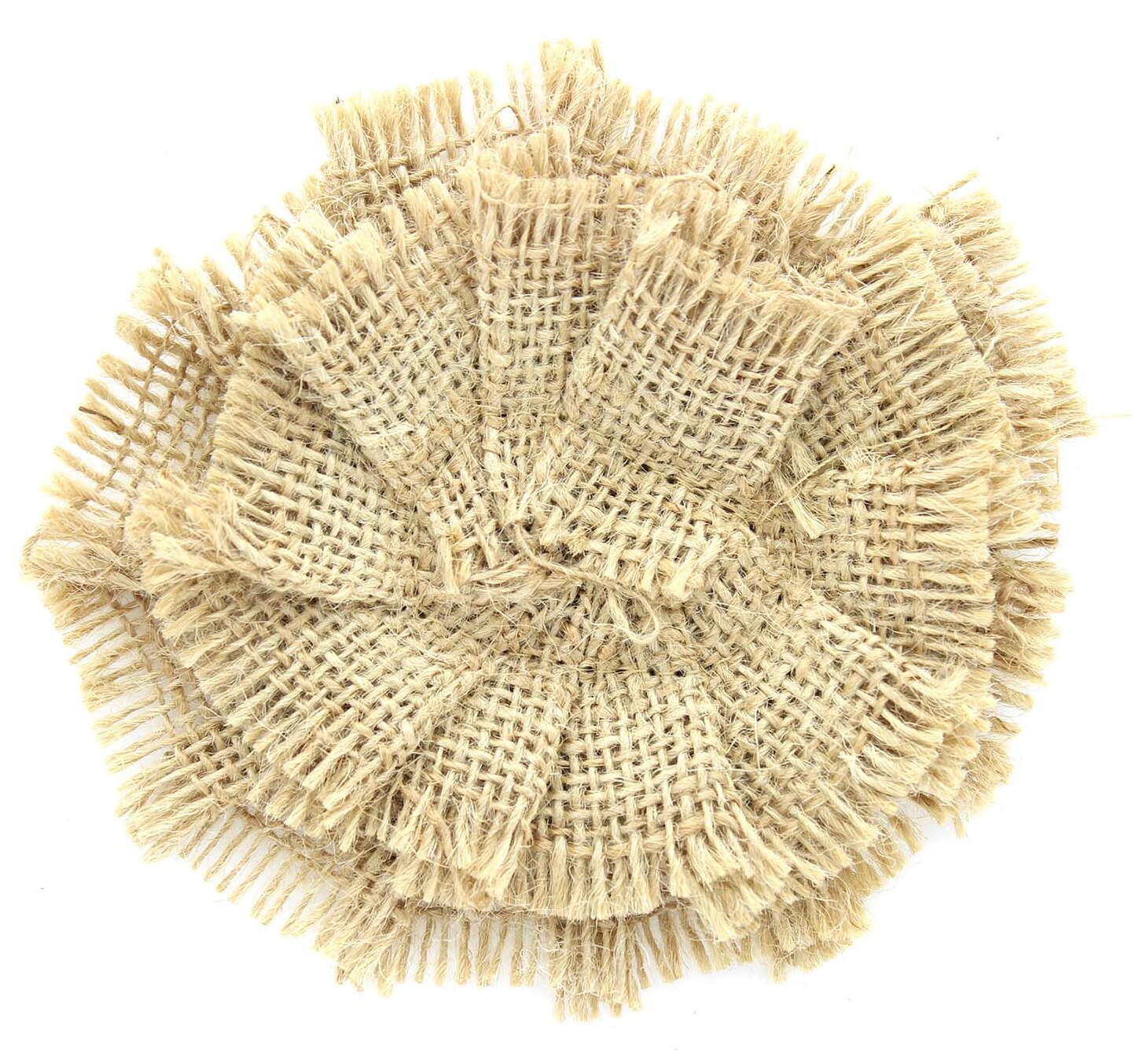 Leisure Arts Natural 4&#x22; Crafting Burlap Flower