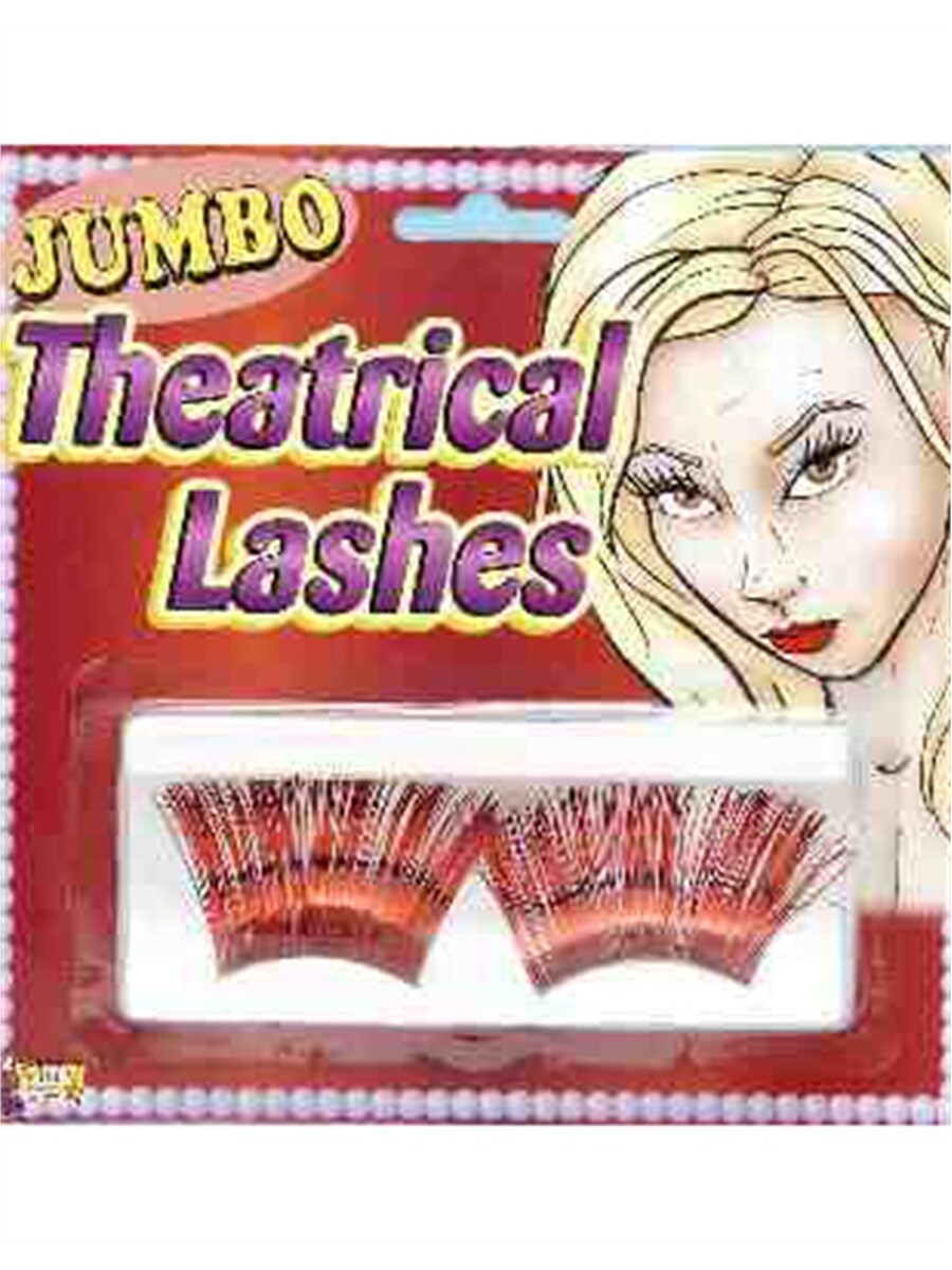 Women&#x27;s  Jumbo Red Burlesque Costume Eyelashes