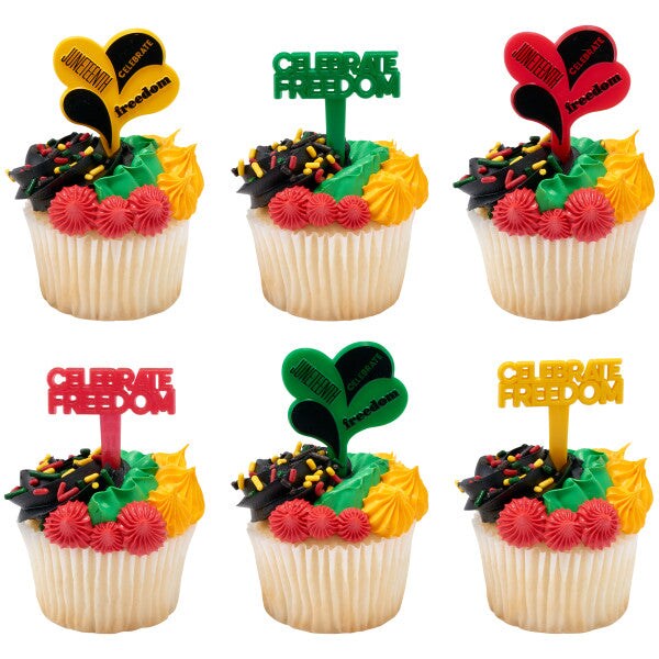 Juneteenth Celebrate Freedom DecoPics&#xAE; Cupcake Decoration, 12ct