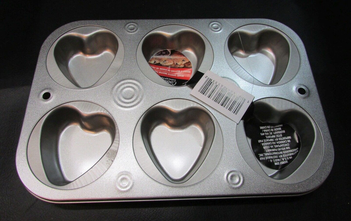 7x10 Inches Heart Shaped Muffin Tart Bake