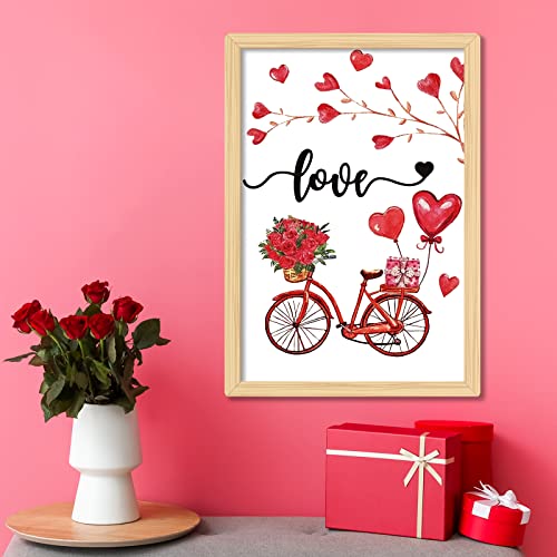 clothmile Valentine Heart Diamond Painting for Adults Valentine&#x27;s Day Love Full Drill Diamond Dots Paintings 5d Paint with Diamonds Pictures Gem Art Painting Kits DIY Adult Crafts Kits 16x12 Inch