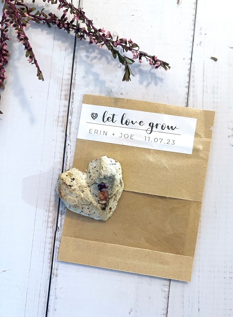 Seed Bomb Wedding Favors Heart Shaped Shower Favors Eco Friendly ...