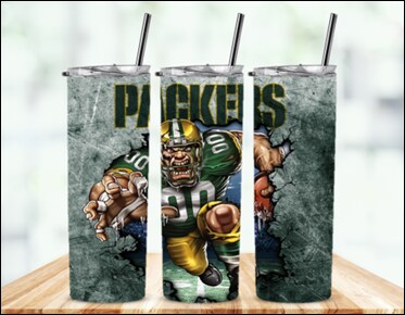 Green Bay Packers 24oz. Skinny Tumbler with Straw