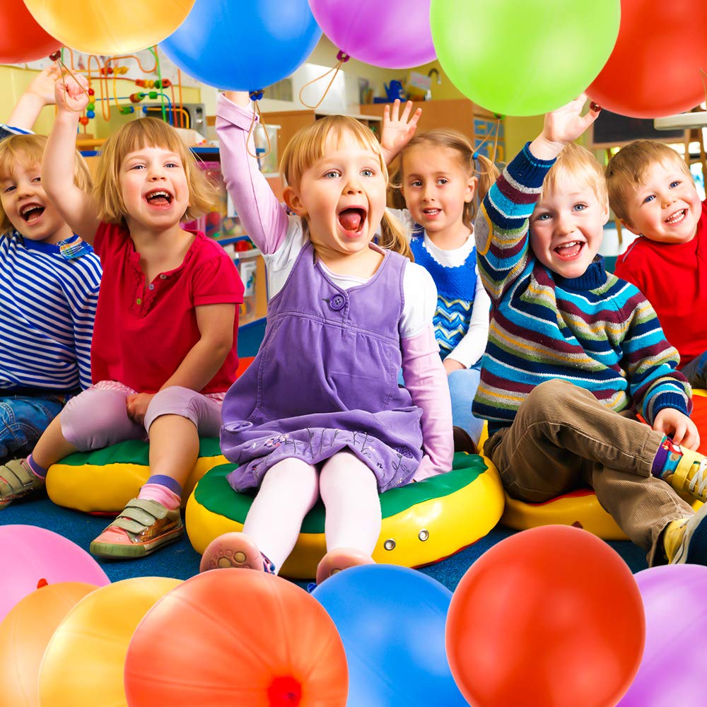 36 Pieces Punch Balloons Punching Balloon Heavy Duty Party Favors For Kids, Bouncy Balls with Rubber Band Handle for Birthday Party, Goodie Bag
