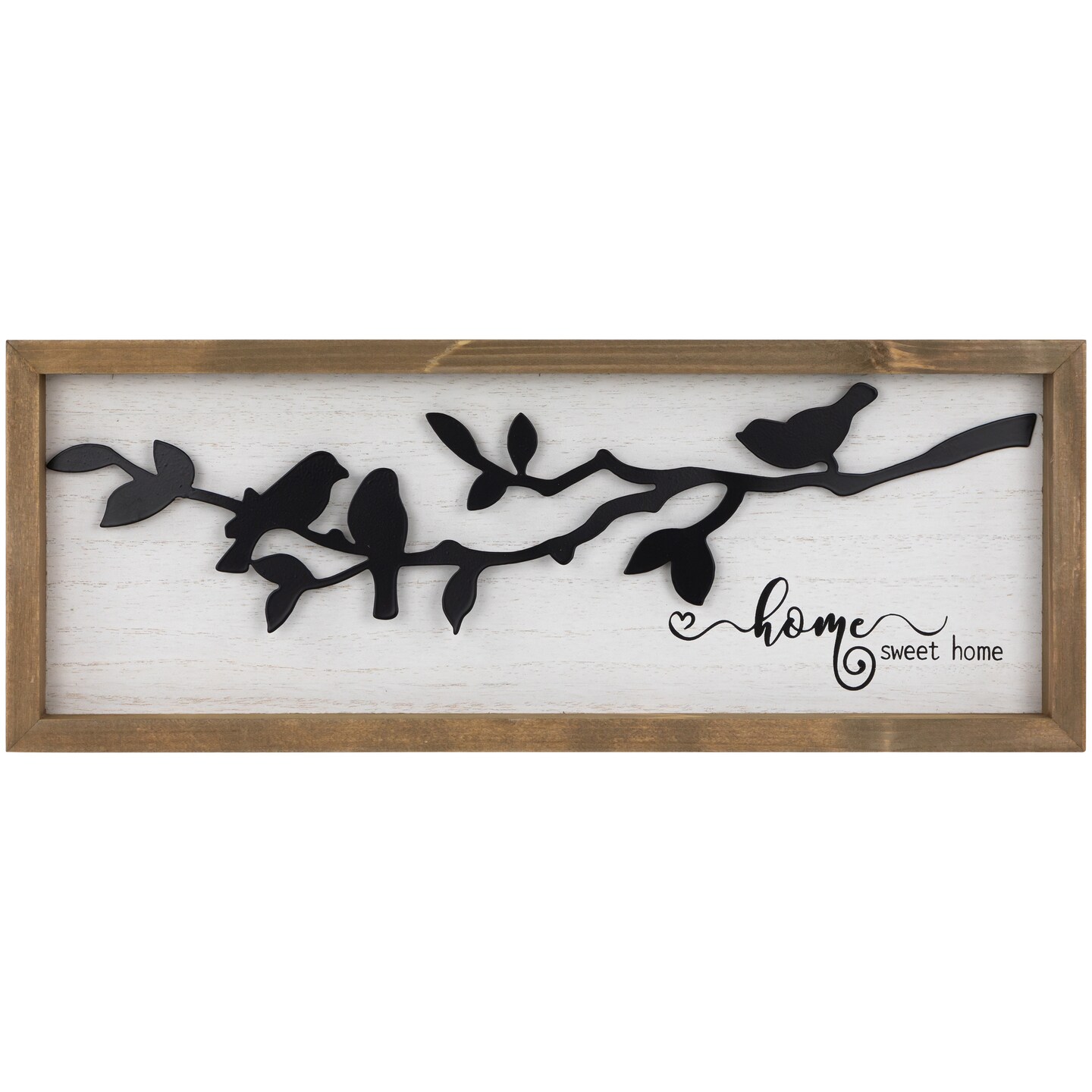 Northlight Home Sweet Home with Bird Silhouettes Wooden Wall Sign - 15&#x22;