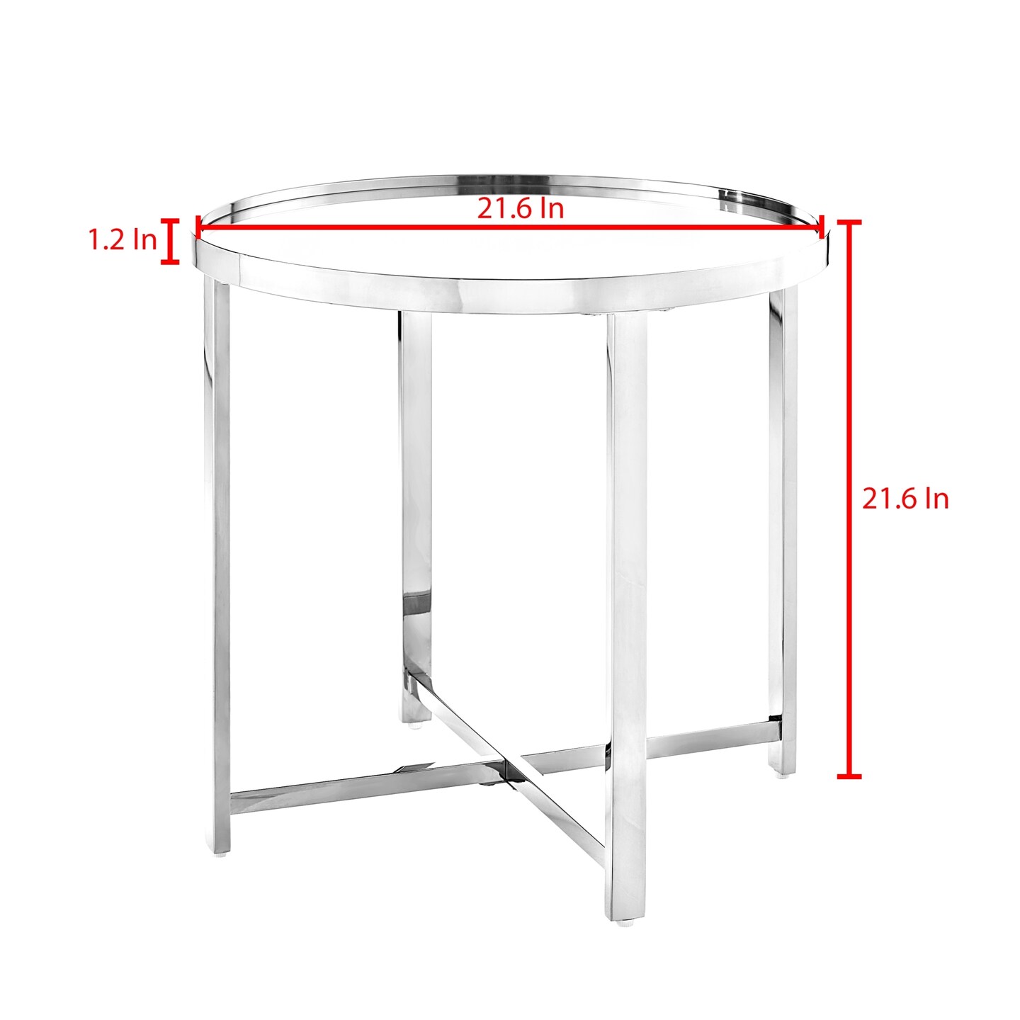 Kamia End Table With Mirrored Top