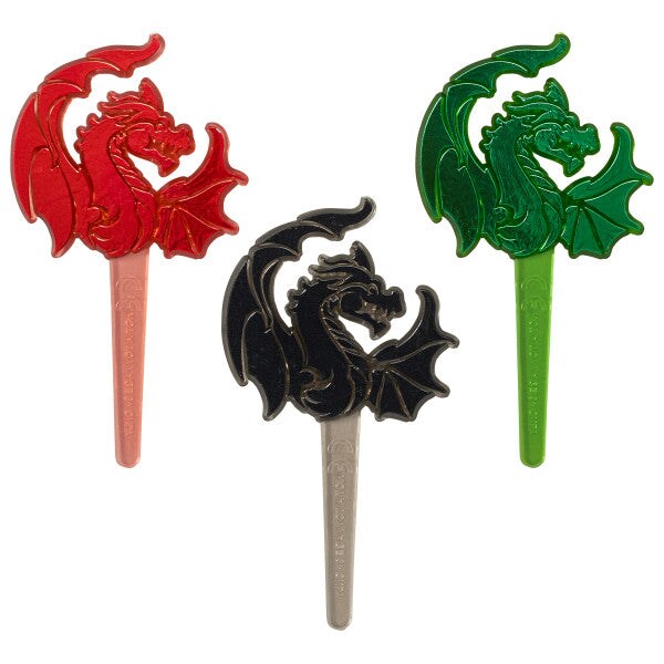 Dragon Assortment DecoPics&#xAE; Cupcake Decoration, 12ct