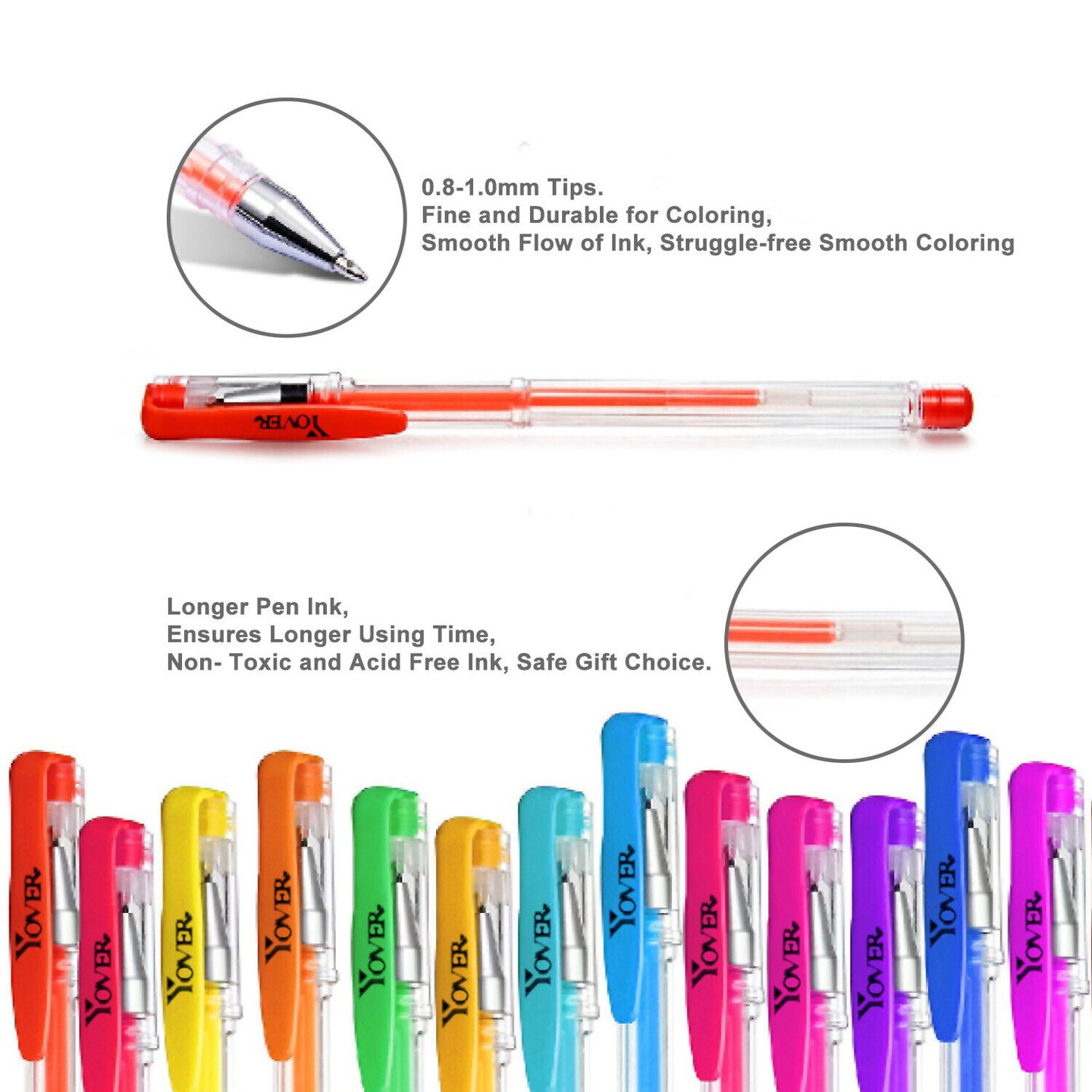 Yover Assorted High Quality Gel Pen 100pcs