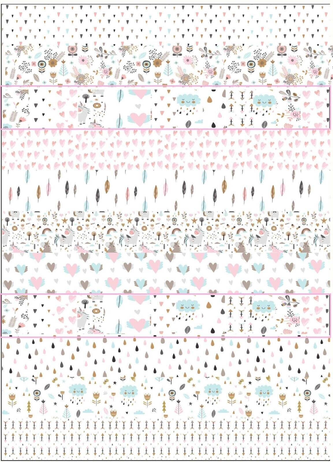 Baby Girl Unicorn Flowers Quilt Kit