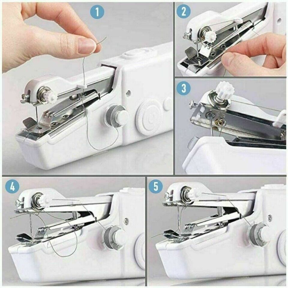 Mini Portable Electric Tailor Stitch Hand-held Sewing Machine.