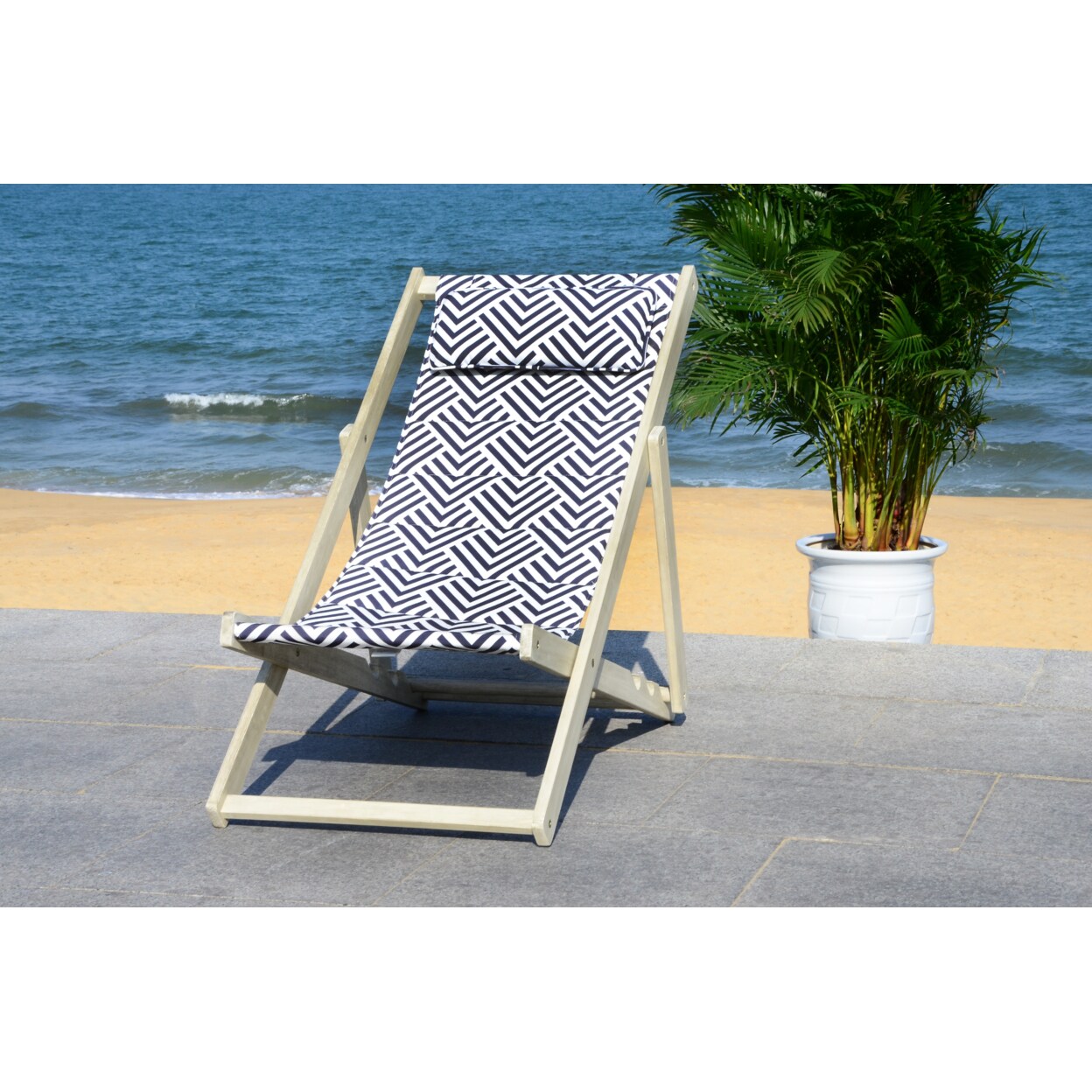 Navy sling online chair