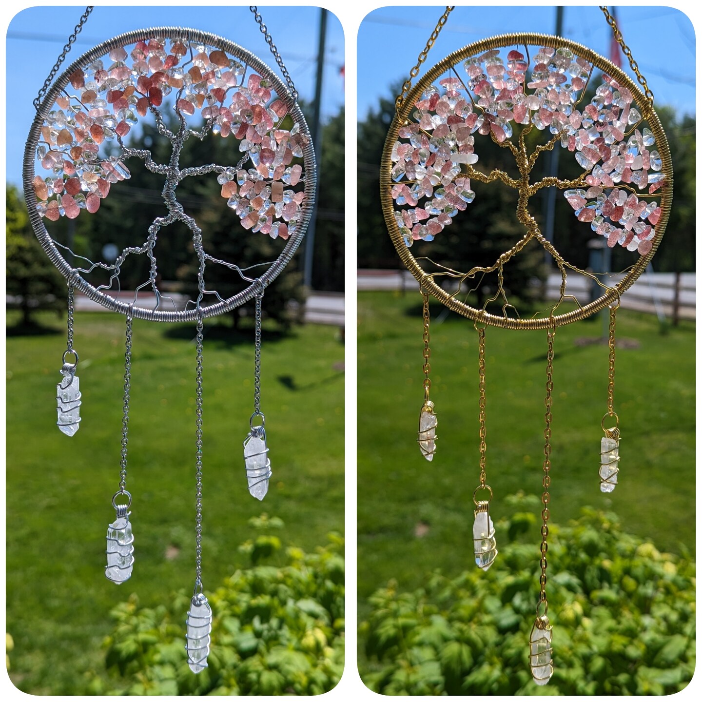 Strawberry Quartz popular sun catcher